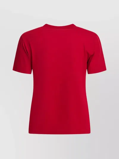 Jacquemus Short Sleeve Cotton T-shirt In Red
