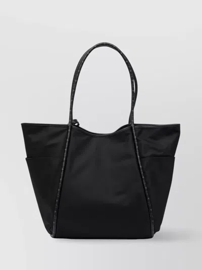 Mcm Bags With Side Pockets And Top Handles In Black