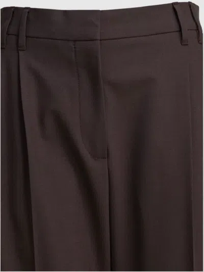 Brunello Cucinelli Tailored Trousers With Back Pocket And Belt Loops In Brown