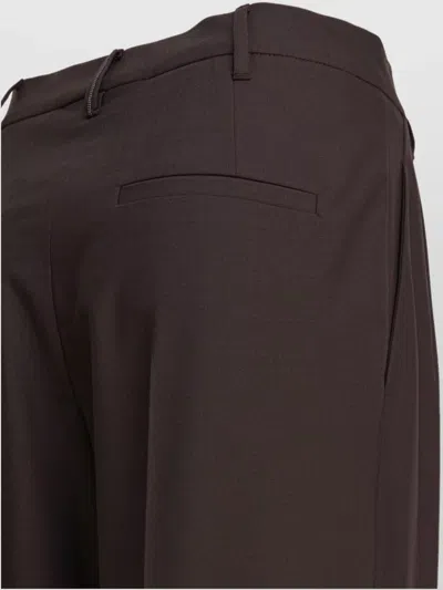 Brunello Cucinelli Tailored Trousers With Back Pocket And Belt Loops In Brown