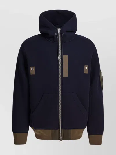 Sacai Men's Sponge Sweat Hoodie In Black