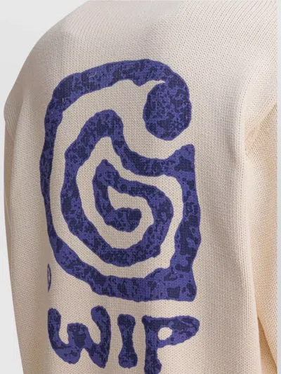Carhartt Beige Logo Embroidered Sweater In Neutral