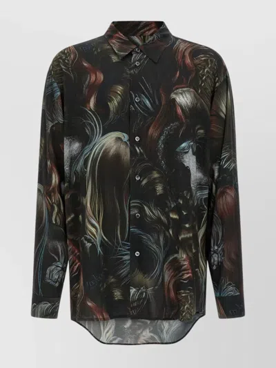 Magliano 'artistic Print Long Sleeves Shirt' In Multi
