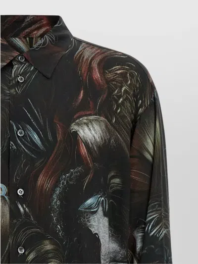 Magliano 'artistic Print Long Sleeves Shirt' In Multi