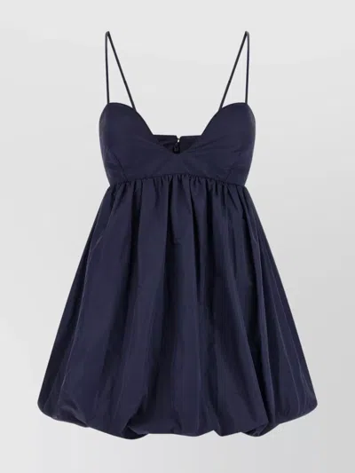 Pinko Sweetheart-neckline Puffball Dress In Blue