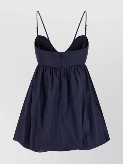 Pinko Sweetheart-neckline Puffball Dress In Blue