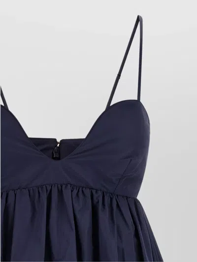 Pinko Sweetheart-neckline Puffball Dress In Blue