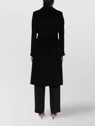 Tagliatore Double-breasted Wool Coat Long Sleeves In Black