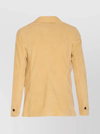 Circolo 1901 Notched Lapel Jacket With Multiple Pockets In Yellow