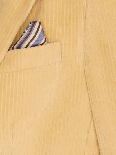 Circolo 1901 Notched Lapel Jacket With Multiple Pockets In Yellow