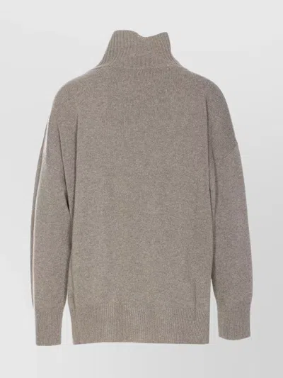 Roberto Collina Turtleneck Long-sleeved Sweater In Gold