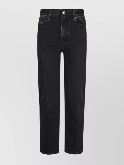 Frame Womens Mystic The Candle Cropped Denim Jeans In Black