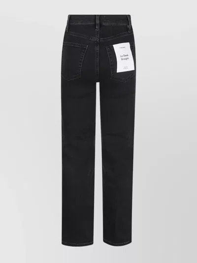 Frame Womens Mystic The Candle Cropped Denim Jeans In Black
