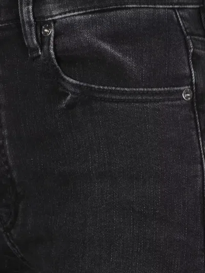 Frame Womens Mystic The Candle Cropped Denim Jeans In Black