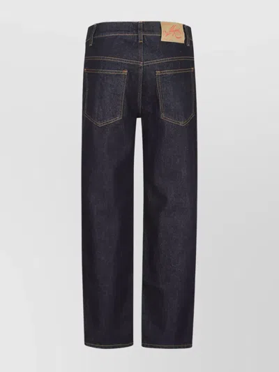 Msgm Ankle Cut Denim Jeans In Animal Print