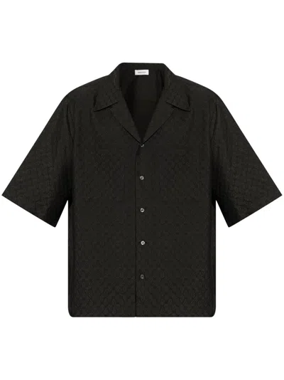 Alexander Mcqueen Viscose Shirt With Subtle Skull Pattern In Black
