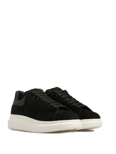 Alexander Mcqueen Men Black Low Top Sneakers With Chunky Sole In Leather Man