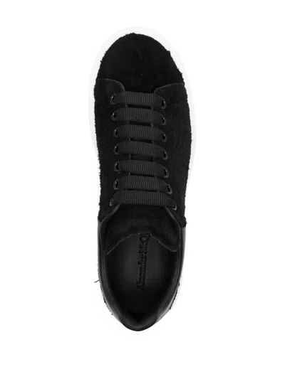 Alexander Mcqueen Men Black Low Top Sneakers With Chunky Sole In Leather Man