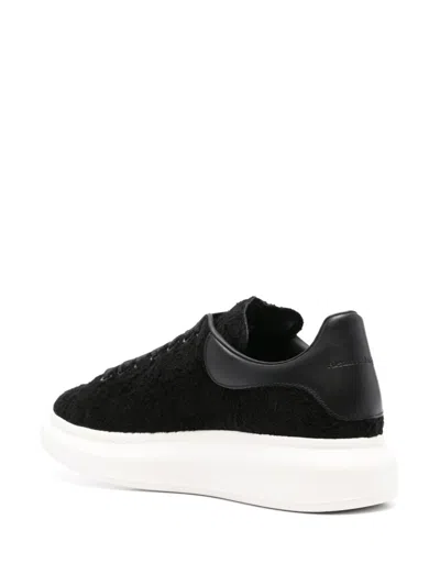 Alexander Mcqueen Men Black Low Top Sneakers With Chunky Sole In Leather Man