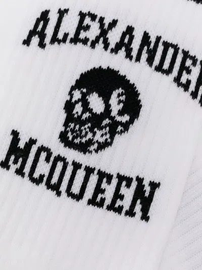 Alexander Mcqueen Men Socks With Logo In White