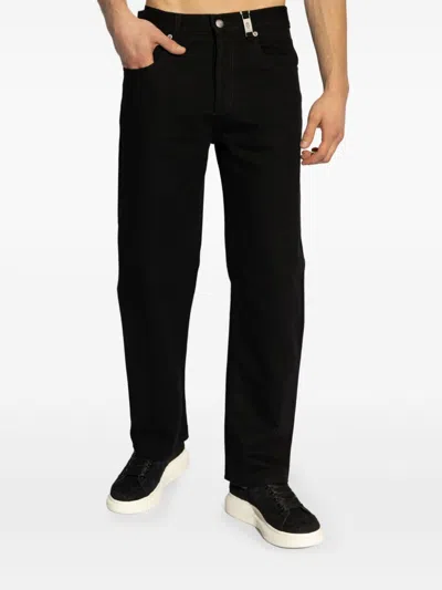 Alexander Mcqueen Skull Detailed Straight-leg Jeans In Black