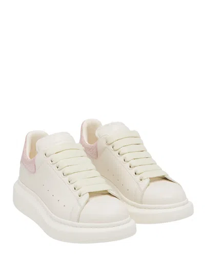 Alexander Mcqueen Valentino Garavani Beige Suede Vlogo The Bold Edition Loafers In White