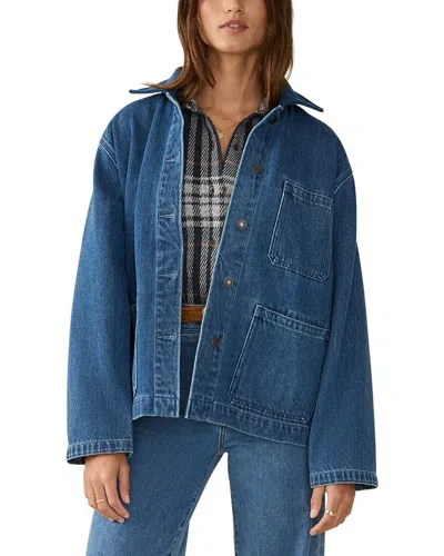 Faherty High Ridge Twill Studio Jacket In Blue