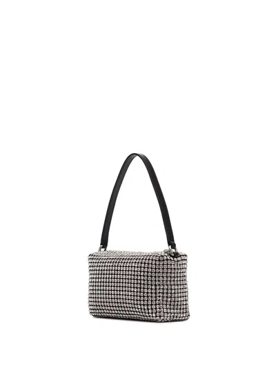 Alexander Wang Heiress Medium Pouch In Crystal Mesh In White