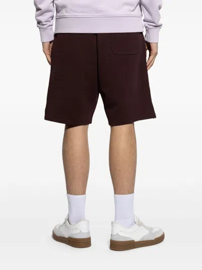 Ami Alexandre Mattiussi Elastic Waist Drawstring Bermuda Shorts In Brown