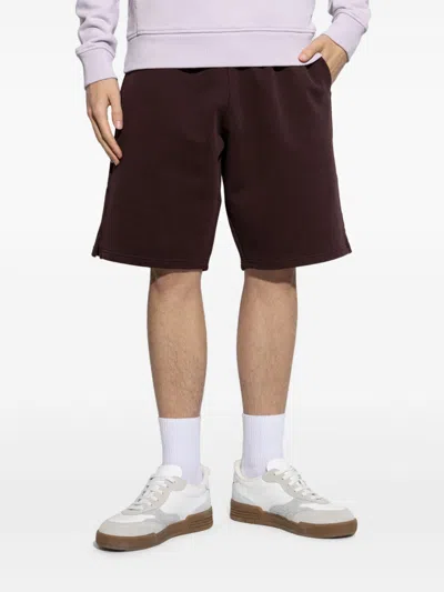 Ami Alexandre Mattiussi Elastic Waist Drawstring Bermuda Shorts In Brown