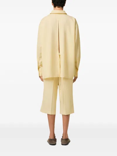 Ami Alexandre Mattiussi Ami Butter-colored Loose-fitting Shirt In Yellow