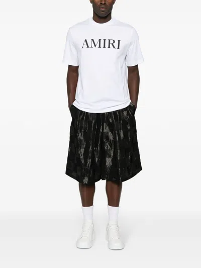 Amiri Oversized White T-shirt With Contrasting Logo Print In White