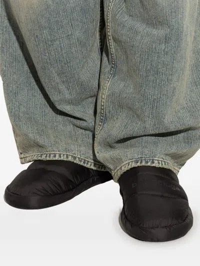 Balenciaga Polyamide And Fleece Alaska Slipper In Black