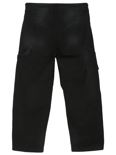 Balenciaga Men Cropped Cargo Pants In Black