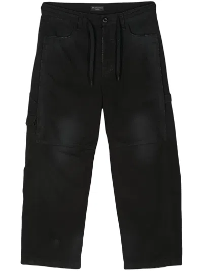 Balenciaga Men Cropped Cargo Pants In Black