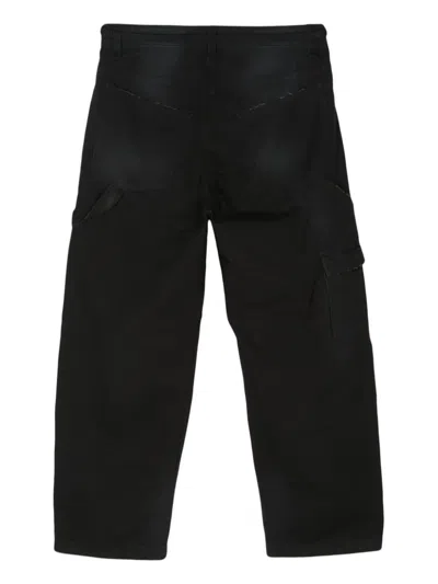 Balenciaga Men Cropped Cargo Pants In Black