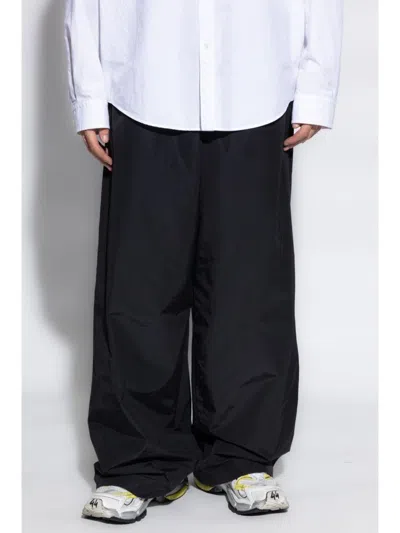 Balenciaga Wide Leg Pants In Black