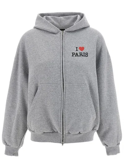 Balenciaga Woman Grey Sweatshirts In Gray