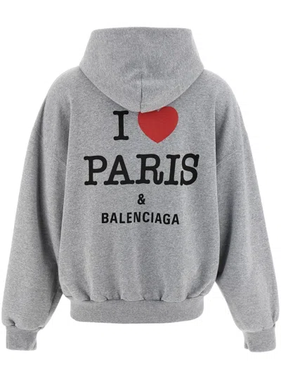 Balenciaga Woman Grey Sweatshirts In Gray