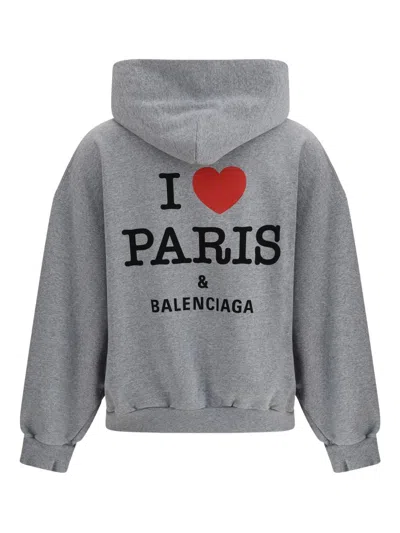 Balenciaga Woman Grey Sweatshirts In Gray