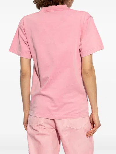 Balenciaga Paris Strass T-shirt In Pink
