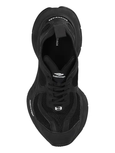 Balenciaga Gucci Fabric Ballet Flats With Logo In Black