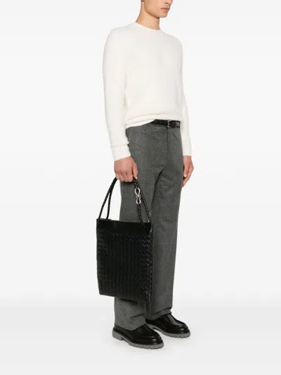 Bottega Veneta Men Avenue Intr Bag In Black