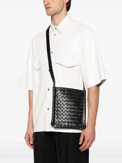 Bottega Veneta Men Bag With Logo In Black