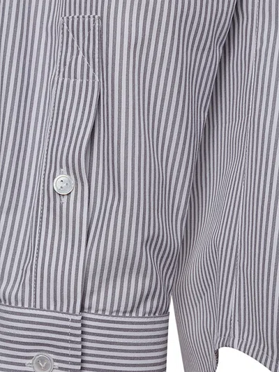 Bottega Veneta Men Camicia Con Logo In Blue