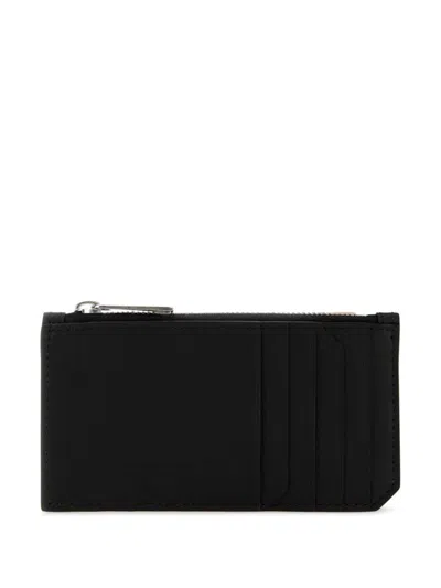 Bottega Veneta Men Intrecciato Small Calfskin Card Holder In Black