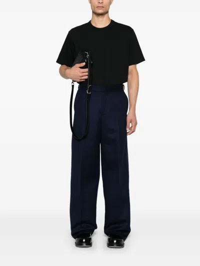 Bottega Veneta Navy Cotton Classic T-shirt In Black