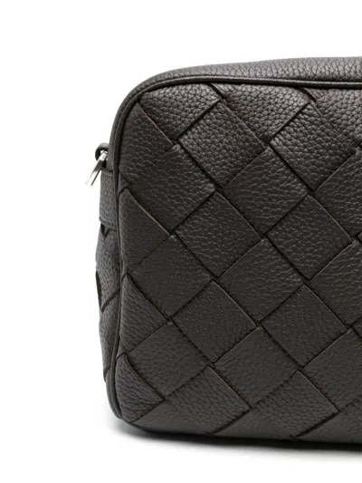 Bottega Veneta Men Intrecciato Taurillon Bag In Brown