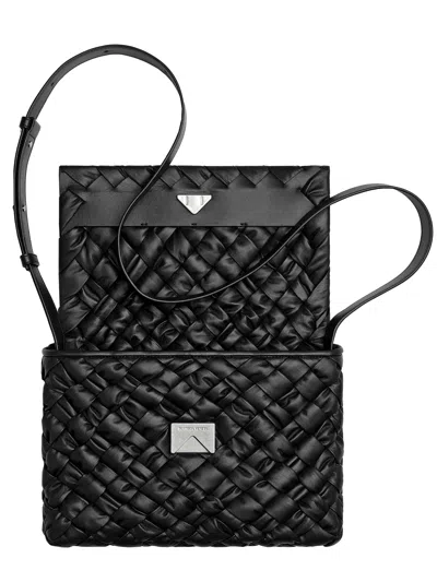 Bottega Veneta Men Intreccio Opaque Bag In Black