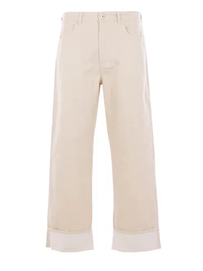 Bottega Veneta Men Jeans With Cuffs In Metallic